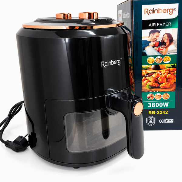 Аэрофритюрница Rainberg RB-2242 6 л 3800 Вт с таймером для дома