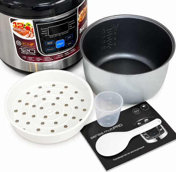 Multicooker cu oală sub presiune Rainberg RB-801 6 l 1500 W 12 programe cu funcție de gătit la abur
